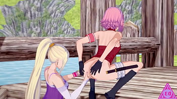 Sakura Ino's Naruto hermaphroditism anime porn movie features blowjob, handjob, and uncensored bang-out vignettes