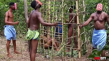 On our yearly African festival, the king has fuck-a-thon with the most gorgeous maiden in a cage, while his goddess and guards watch