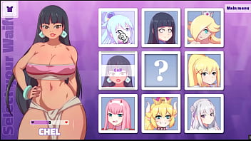 Emilia from Re Zero gets cast on a bed in Waifu Hub's Anime porn parody game